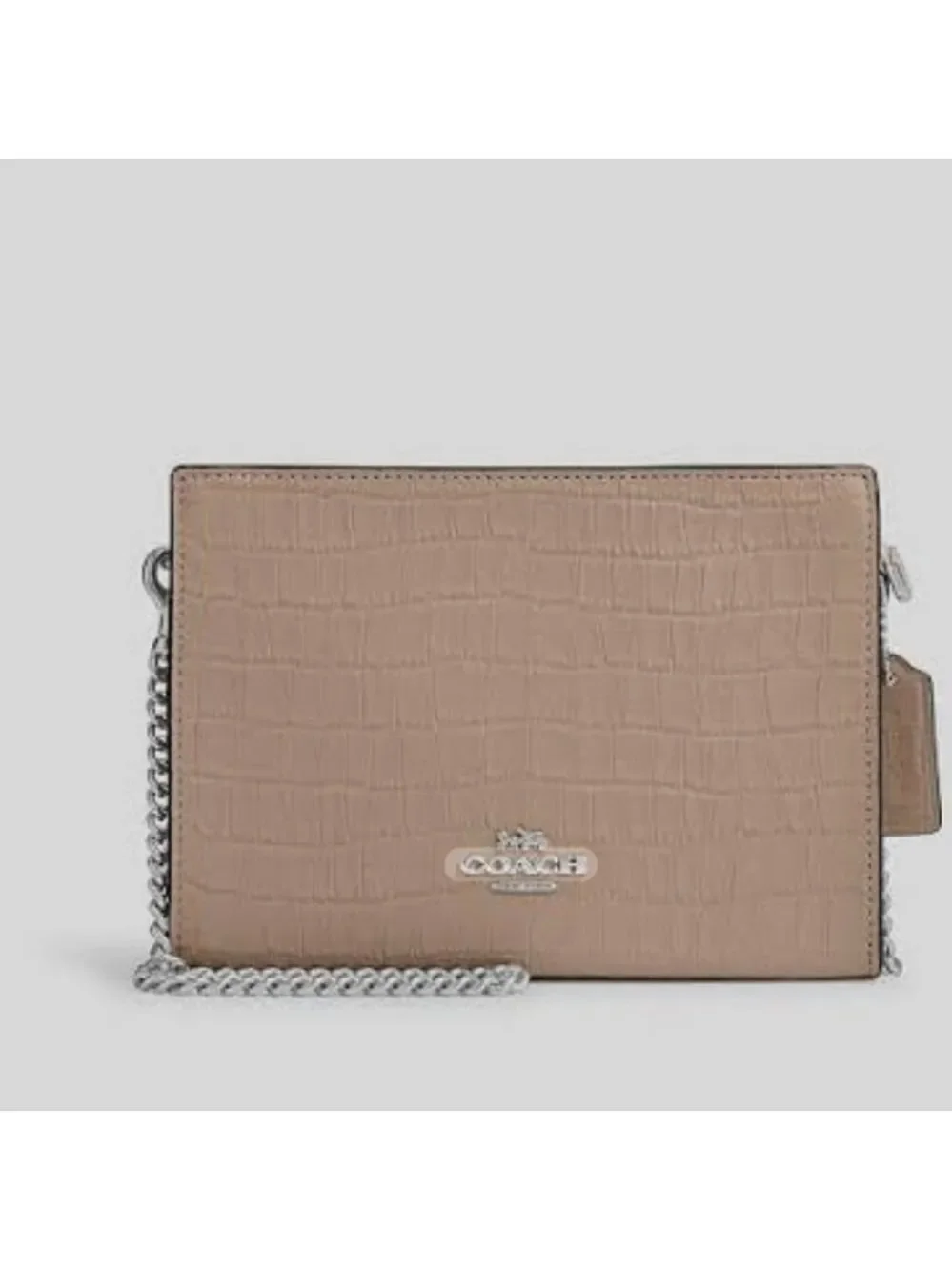 Coach Beige Croc Embossed‎ Crossbody Bag